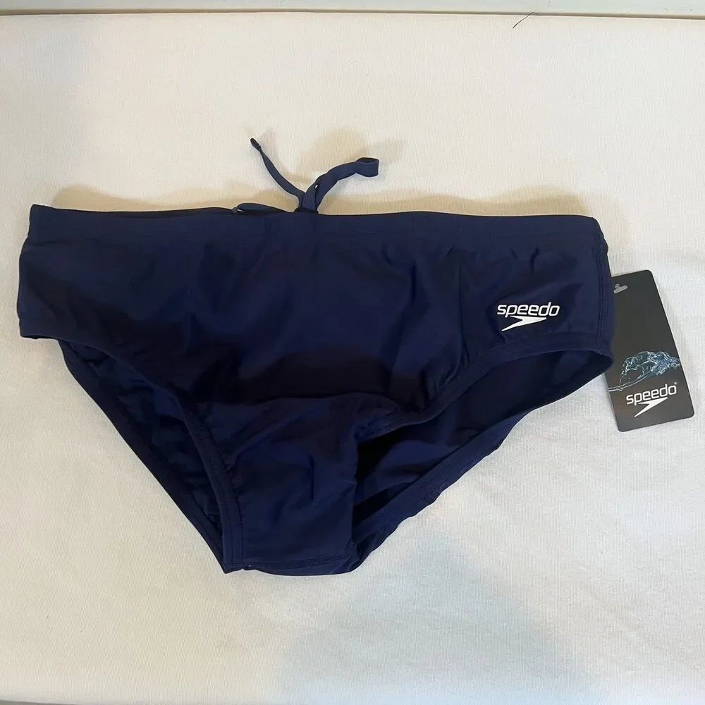 Speedo NWT Competitive Mens Eco Solid Brief  87052204434 Team Navy Blue ML 36